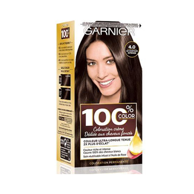 Garnier - 100% Ultra Brun - Coloration Permanente Châtain - Le Châtain Intense 4.0
